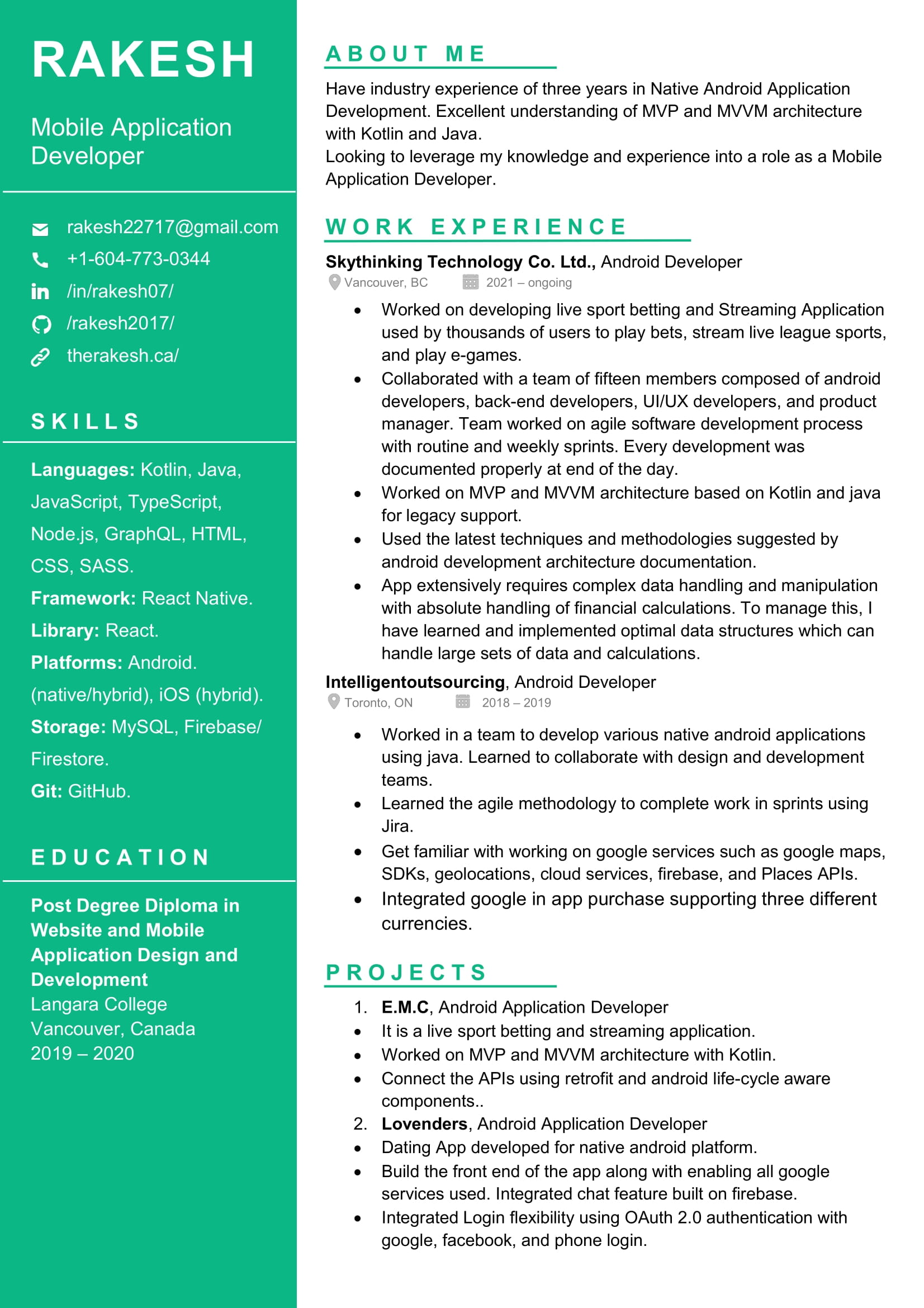 resume